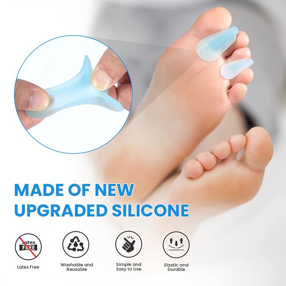 10pcs Gel Toe Separator Bunion Corrector Toe Spacer For Overlapping Toe