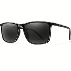 Men's Square Polarized Sunglasses Large Frame Retro Driving Fishing Sunglasses