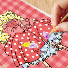 Princess Fairy Poking Painting Kit Dress Up Paintings Activity Book