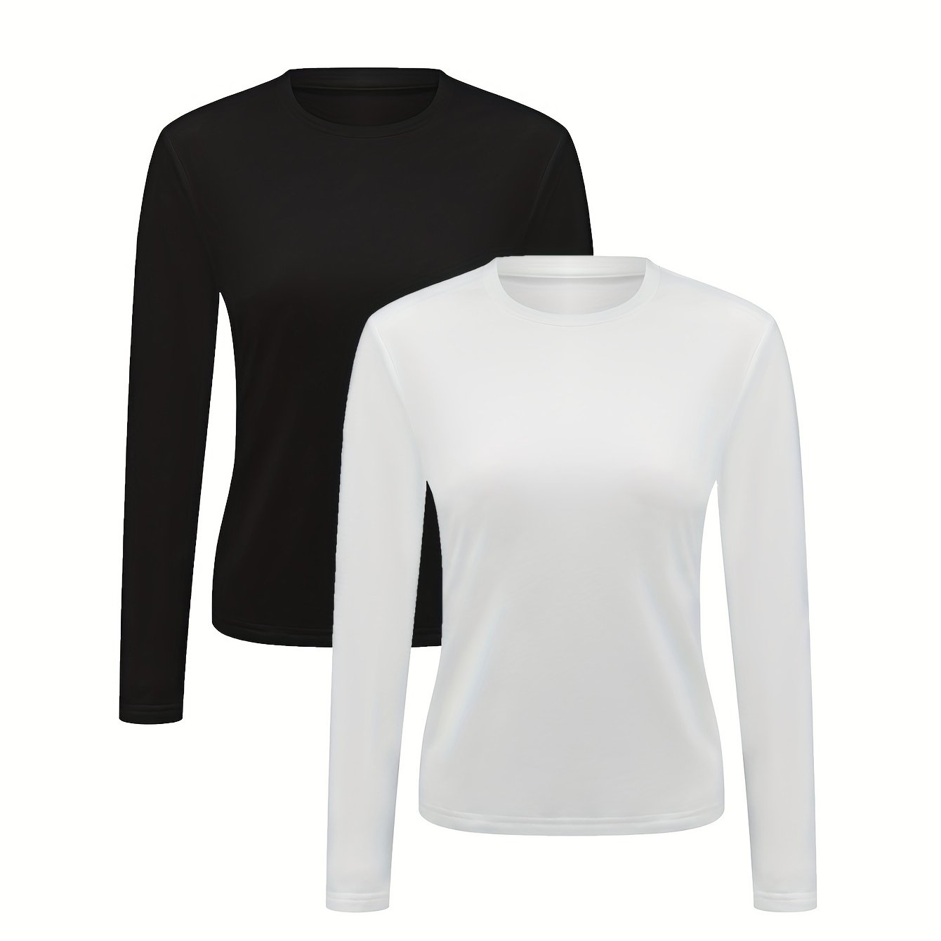 2pcs Warm Long Sleeve Pullover Yoga Top Women's Activewear