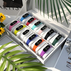 12pcs Digital Sports Watches LED Display Electronic Watch for Women and Men