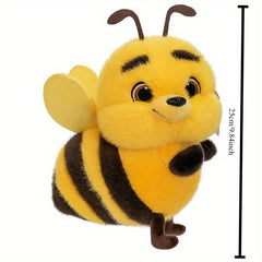 Yellow & Striped Bee Plush Toy with Expressive Eyes Large Antennae