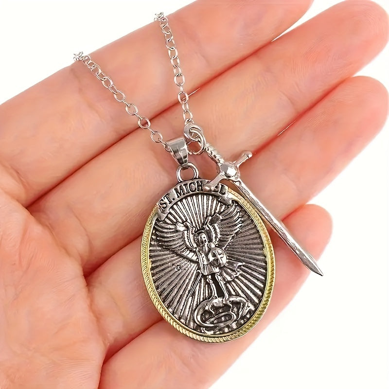 St. Michael Archangel Pendant Necklace Amulet Jewelry