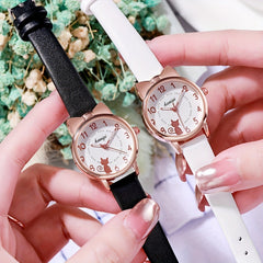 Pointer Quartz Cat Watch For Girl Waterproof Gift