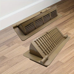 2pcs Brown Floor Vent Covers 10"x25.4cm Adjustable Air Vent Deflectors