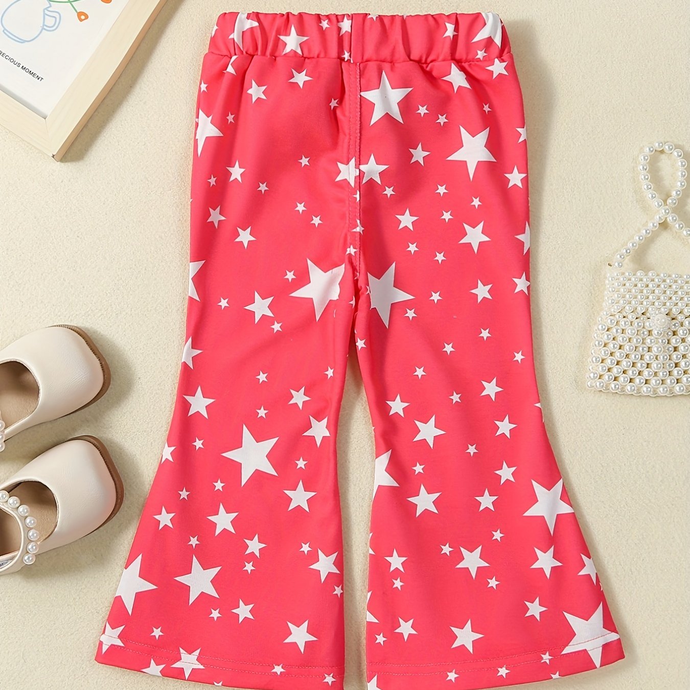 Girl's Flared Pants Star Pattern Baby's Trousers