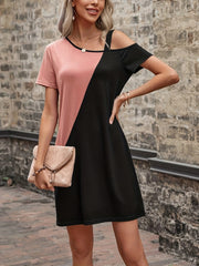 Asymmetrical Casual Mini Dress Women's Clothing