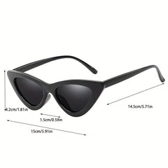 Polarized Cat Eye Sunglasses Men Women Retro Pointed Glasses Case