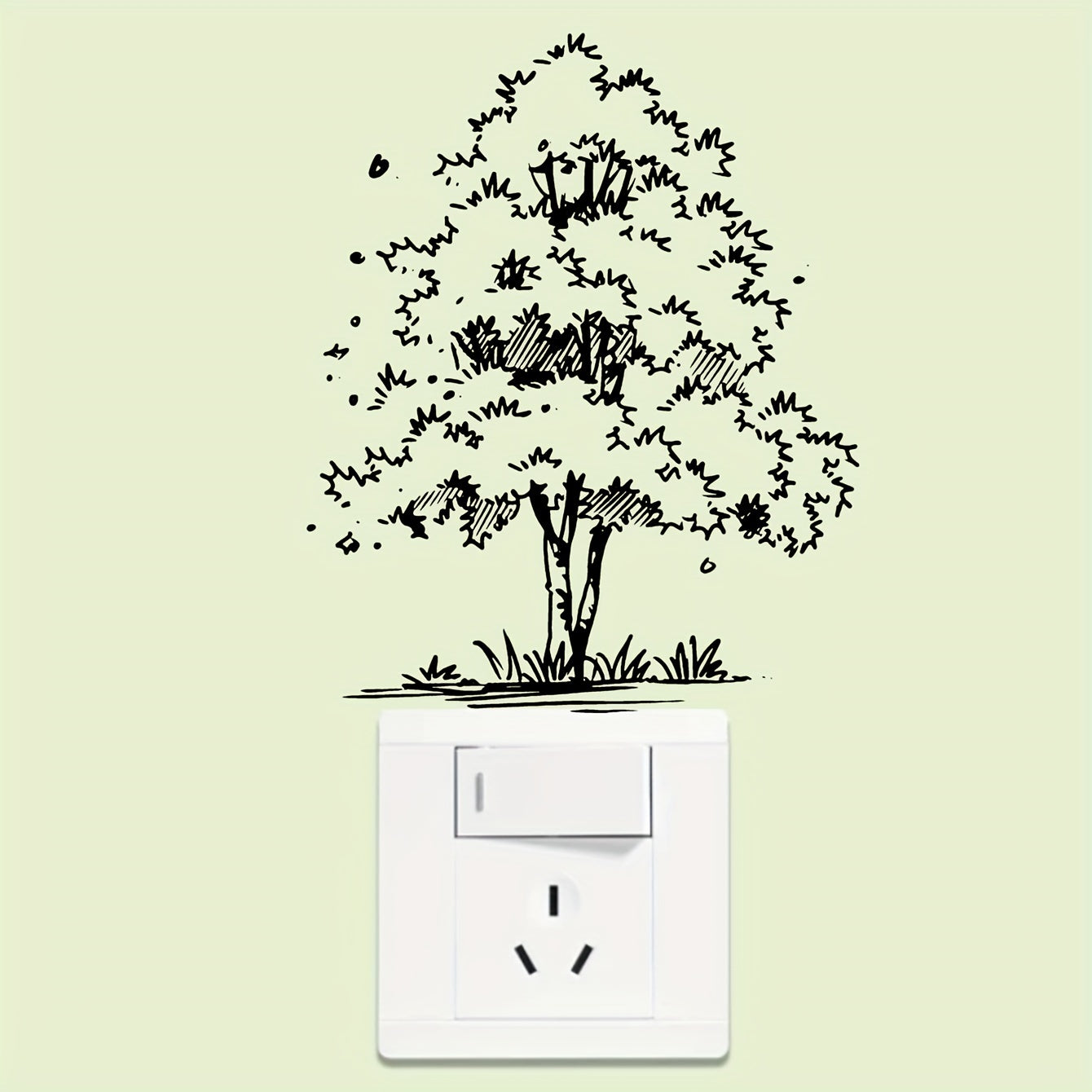 Tree Cartoon Decorative Switch Sticker Wall Decal