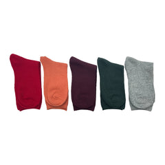 Women's Casual Solid Sports Socks - Comfortable & Breathable Mid Tube Crew Socks