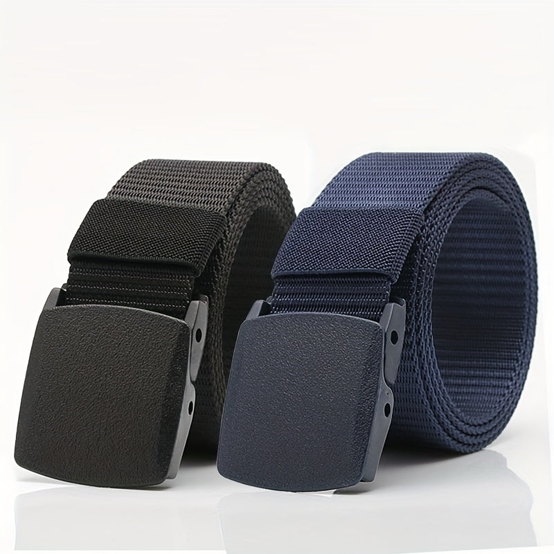 Men's Nylon Automatic Belt Canvas Webbing Tactical Belt