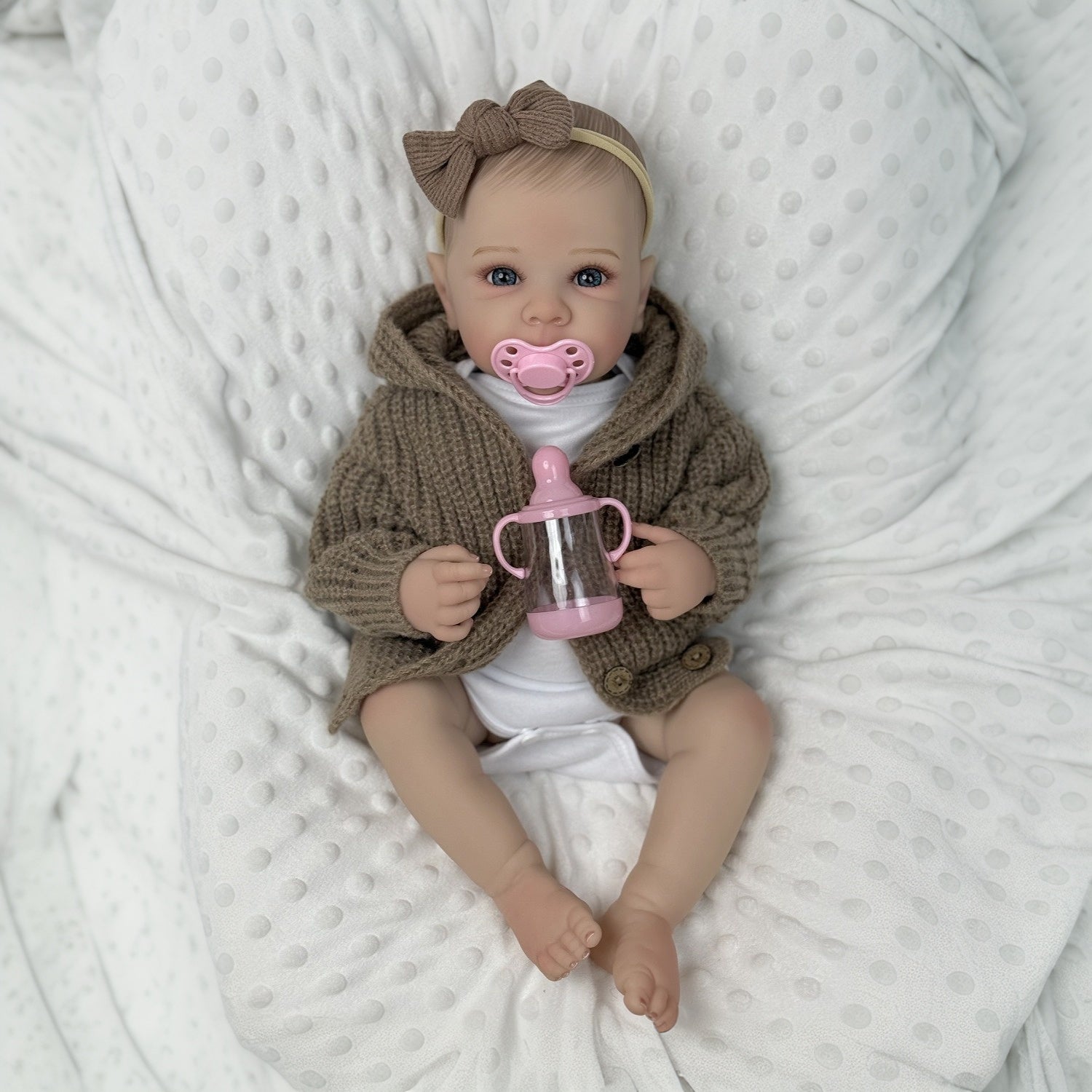 19 Inch Reborn Baby Girl Doll Toy for Kids Birthday Gift