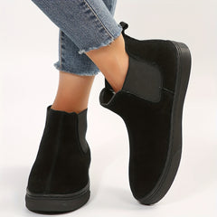 Women's Plush Lined Snow Boots Slip On Comfort Ankle Boots