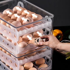 Egg Storage Box Organizer Refrigerator Drawer Food Eggs Case Kitchen Fridge