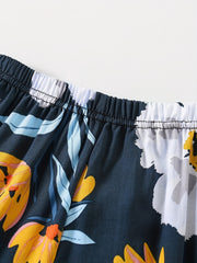 Toddler Girls Flower Graphic Loose Jogger Pants Elastic Waist Thin Trousers