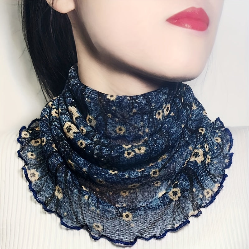 Classic Print Veil Breathable Face Covering Casual Neck Gaiter