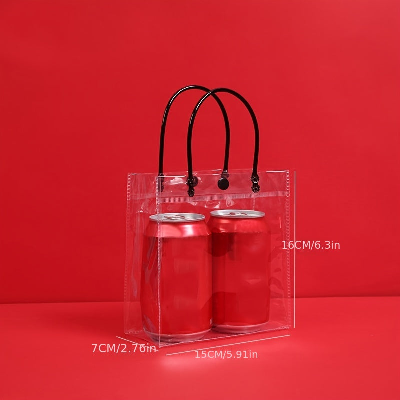 Waterproof Transparent Tote Bag with Button - Ideal for Weddings
