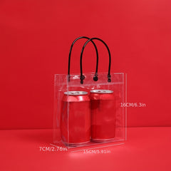 Waterproof Transparent Tote Bag with Button - Ideal for Weddings