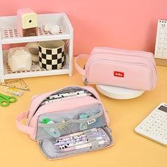 3-Layer Large Pencil Case Stationery Box Japanese Pencil Bag