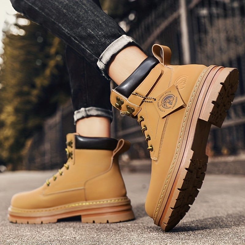 Men's Service Combat Casual Army Boots Hook And Loop Fastener