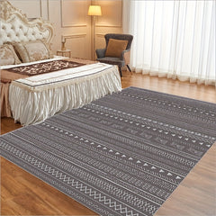 Geometric Texture Pattern Rug for Living Room and Bedroom Indoor Outdoor