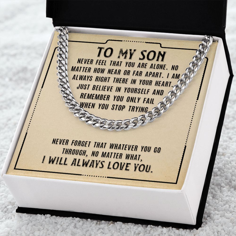Son Necklace Titanium Steel Boys Birthday Gift