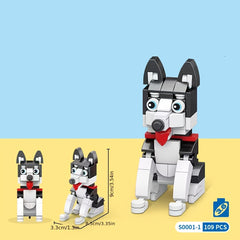 Dog Pet Building Blocks Cartoon Animal Models Assembly Toy
