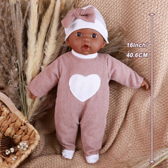 WERFLOT 16 inch Reborn Youngsters Doll Realistic Soft Body Lifelike Doll