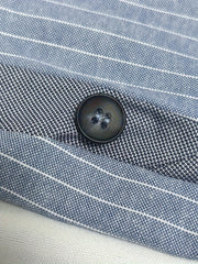 Striped Print Button Elastic Waist Trousers