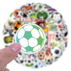120pcs Soccer Waterproof Sports Stickers for Water Bottles Laptop Car