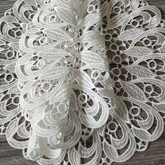1pc Vintage Lace Embroidered Doily Crochet Floral Table Mat for Air Fryer