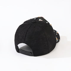 Argyle Butterfly Baseball Cap Outdoor Adjustable Casual Style Hat For Women Girl