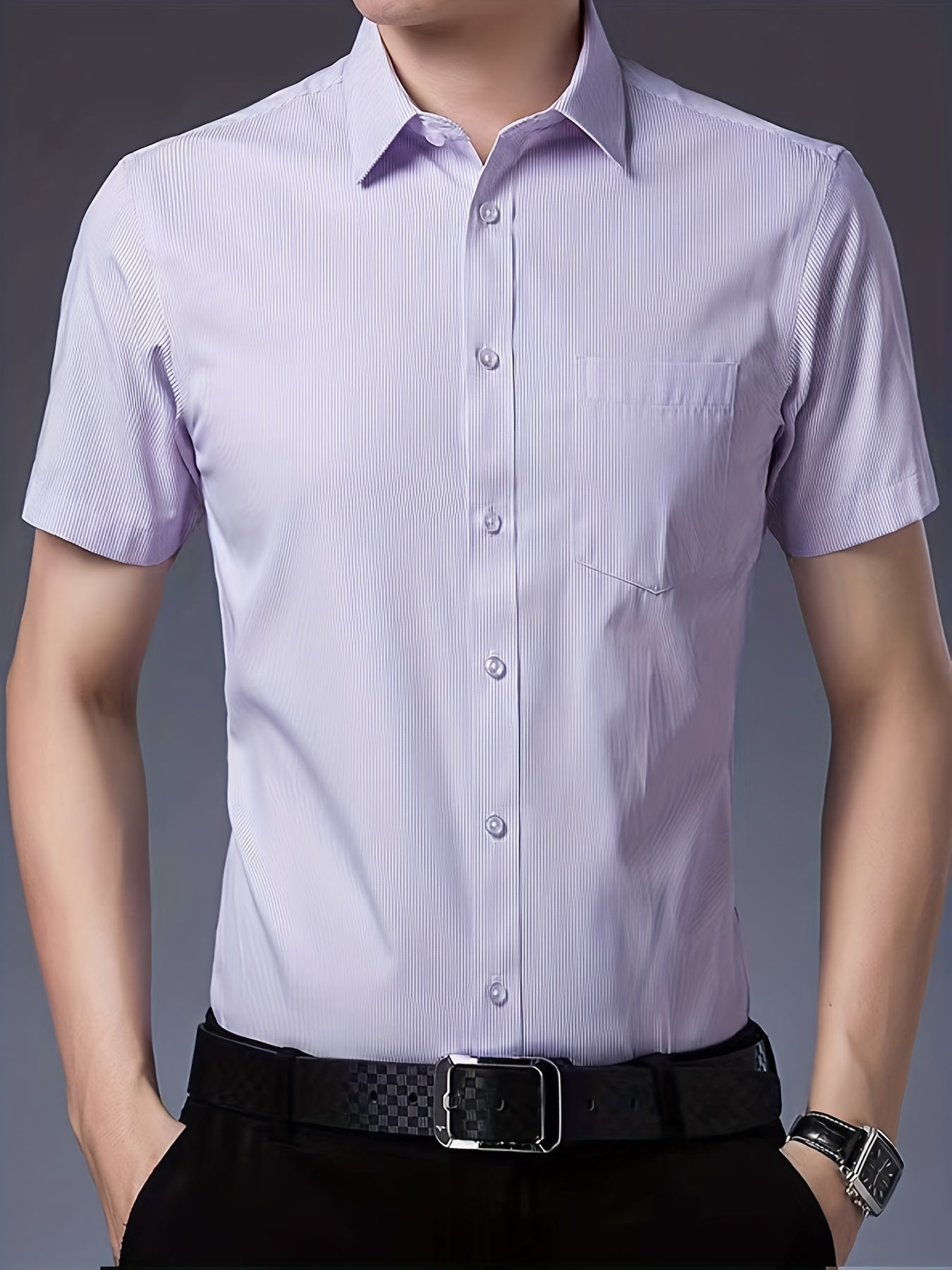 Men s Casual Short Sleeve Shirt With Pocket