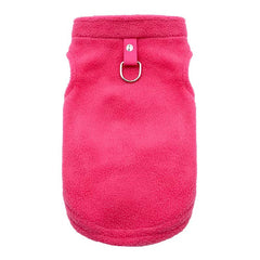 Winter Fleece Pet Dog Coat Jacket With D-ring Leash Attachment