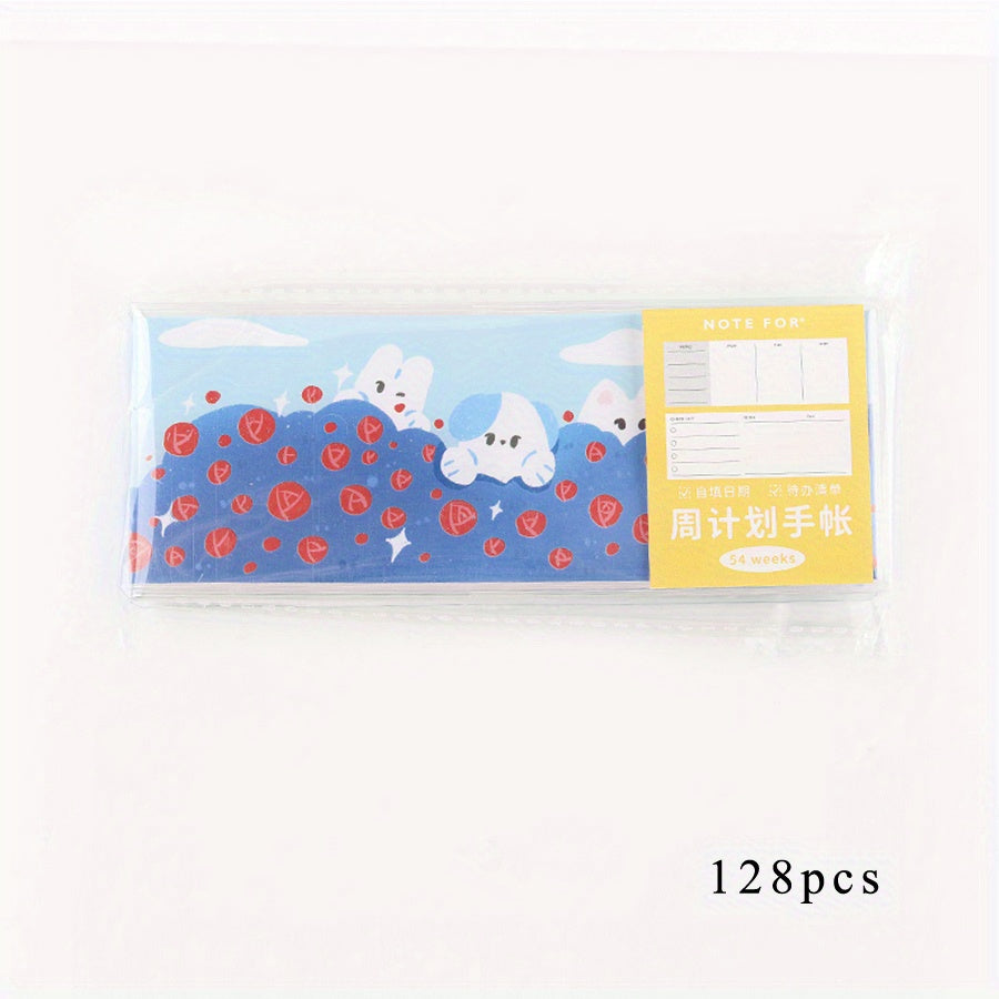 Mini Weekly Journal w/ Transparent Case Lightly Today Cartoon Notebook