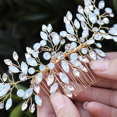 Wedding Hair Comb Silvery Rhinestones Bridal Headpiece Bride Hair Accessories