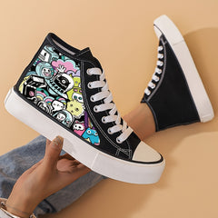 Cartoon Universe Lightweight High Top Canvas Sneakers