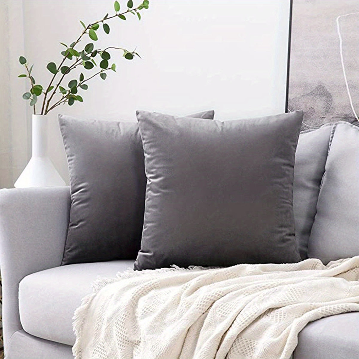 Soft Chenille Throw Pillow Case for Home Decor