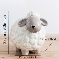 Ceramic Money Bank Ornament for Living Room Bedroom Kids Room