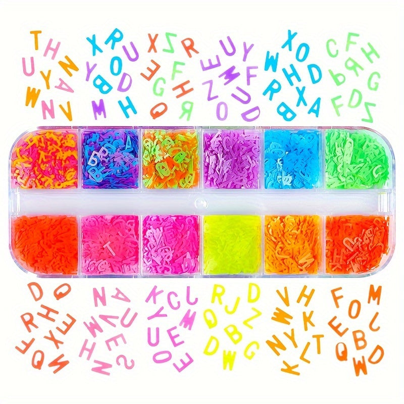 Holographic Letters Resin Sequins Epoxy Resin Filling Iridescent