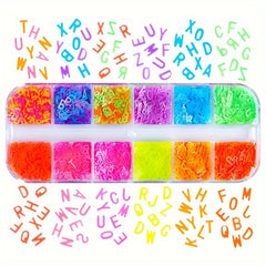 Holographic Letters Resin Sequins Epoxy Resin Filling Iridescent