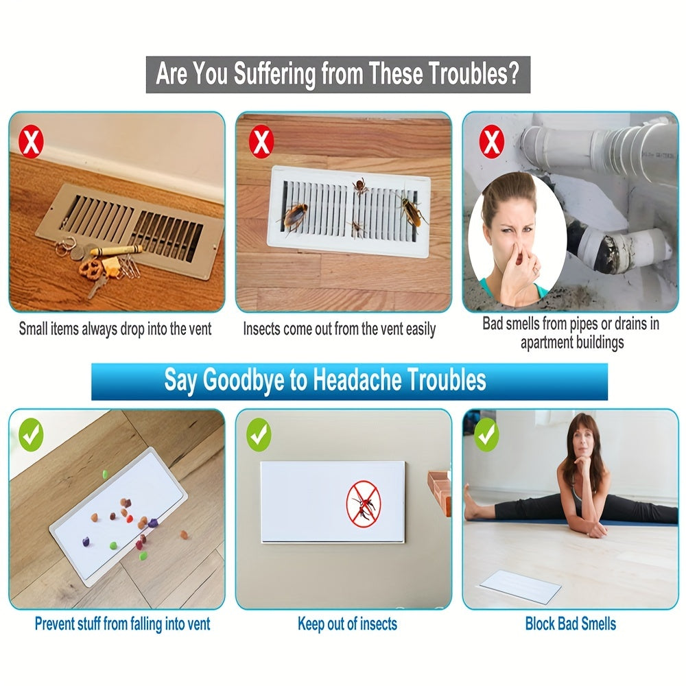 4 Pcs Magnetic Vent Covers 13x30 - Floor, Wall, Ceiling Regi