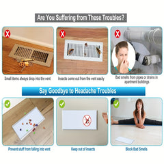 4 Pcs Magnetic Vent Covers 13x30 - Floor, Wall, Ceiling Regi
