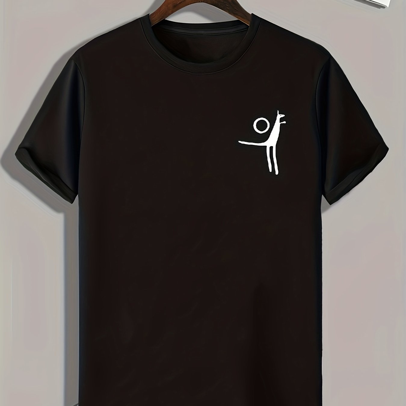 Men's Pattern Print Comfy Sports T-Shirt Graphic Tee
