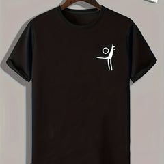 Men's Pattern Print Comfy Sports T-Shirt Graphic Tee