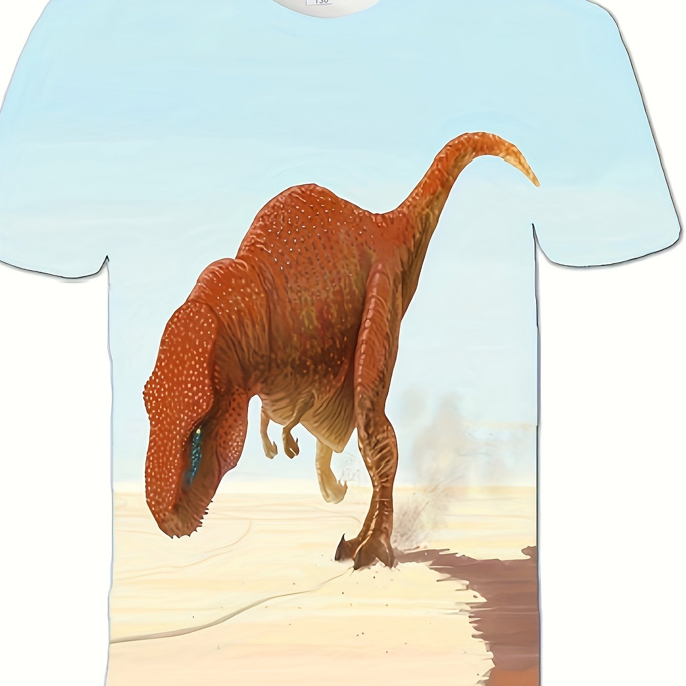 Boy's T Rex Dinosaur Graphic Tee Shirt 3D Print Active Stretch Short Sleeve