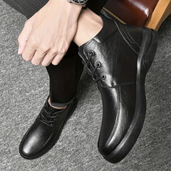 Men's Leather Chukka Boots Wear Resistant Non Slip Riding Boots
