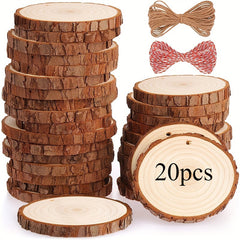 Natural Wood Chips 6-7 Wooden Set for Crafts Christmas Decoration DIY