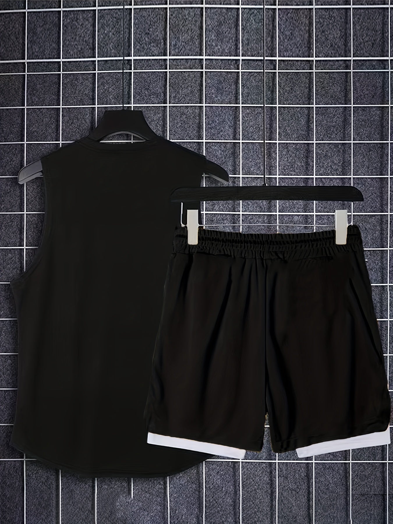 Men's 2 Piece Outfit Tanktop and Basketball Shorts Set