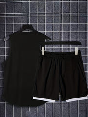Men's 2 Piece Outfit Tanktop and Basketball Shorts Set